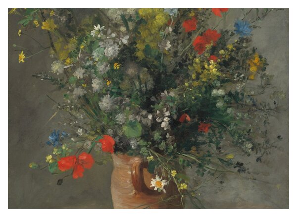 Tablou pe sticlă - Auguste Renoir, Flowers in a Vase, reproducere (70x50 cm)