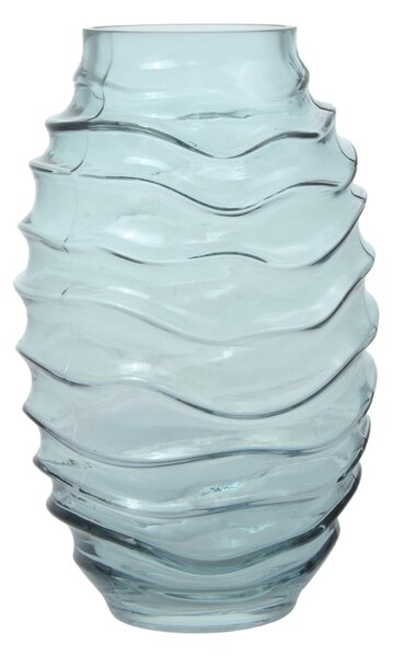 Vaza din sticlă Sidney, albastra 16x16x25,5 cm