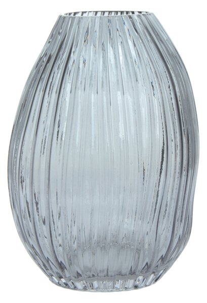 Vaza din sticlă Sidney, gri 18x16x25 cm