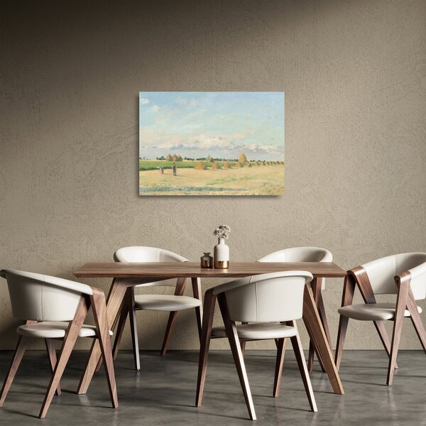 Tablou pe sticlă - Camille Pissarro, Landscape, Ile de France, reproducere (70x50 cm)