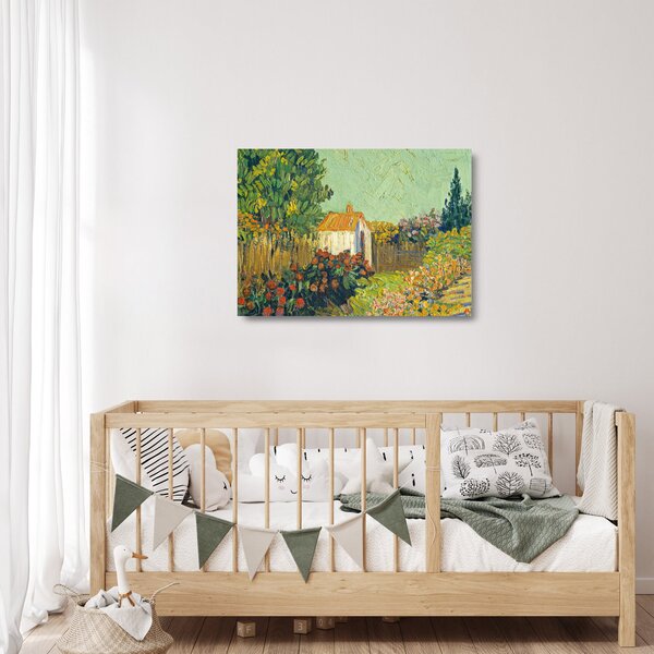 Tablou pe sticlă - Imitator of Vincent van Gogh, Landscape, reproducere (70x50 cm)