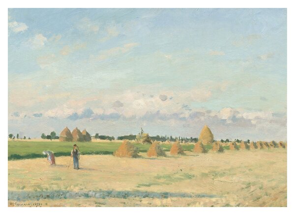 Tablou pe sticlă - Camille Pissarro, Landscape, Ile de France, reproducere (70x50 cm)