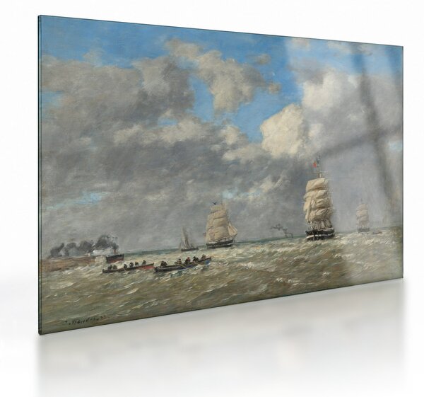 Tablou pe sticlă - Eugène Boudin, Le Havre, reproducere (70x50 cm)