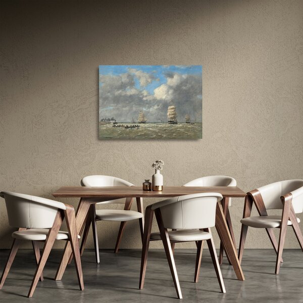 Tablou pe sticlă - Eugène Boudin, Le Havre, reproducere (70x50 cm)