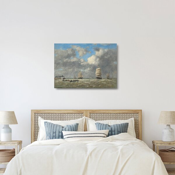 Tablou pe sticlă - Eugène Boudin, Le Havre, reproducere (70x50 cm)