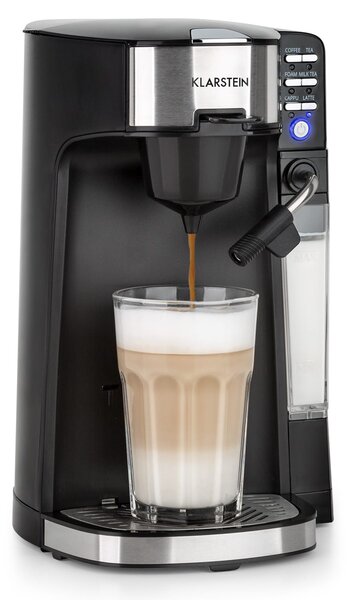 Klarstein Baristomat, 2-în-1 complet automat, spumant de lapte de cafea și ceai, 6 programe