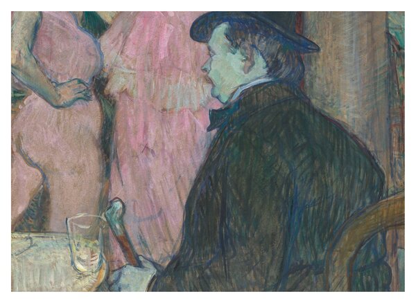 Tablou pe sticlă - Henri de Toulouse-Lautrec, Maxime Dethomas, reproducere (70x50 cm)