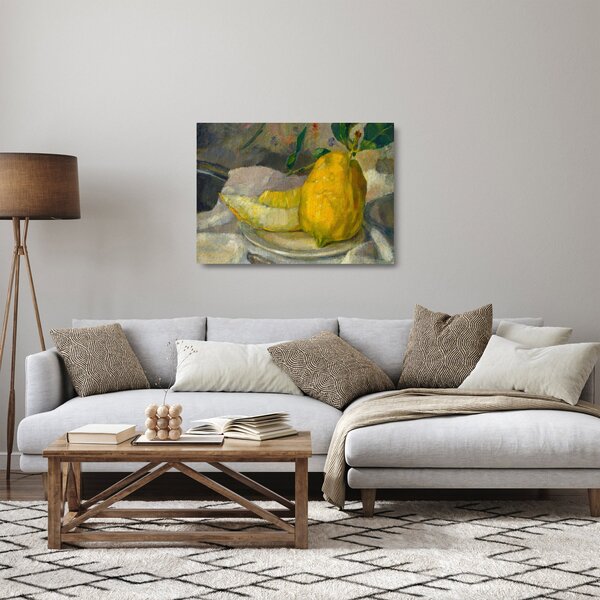 Tablou pe sticlă - French 19th Century, Melon and Lemon, reproducere (70x50 cm)