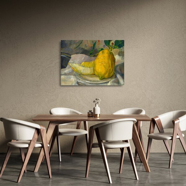 Tablou pe sticlă - French 19th Century, Melon and Lemon, reproducere (70x50 cm)