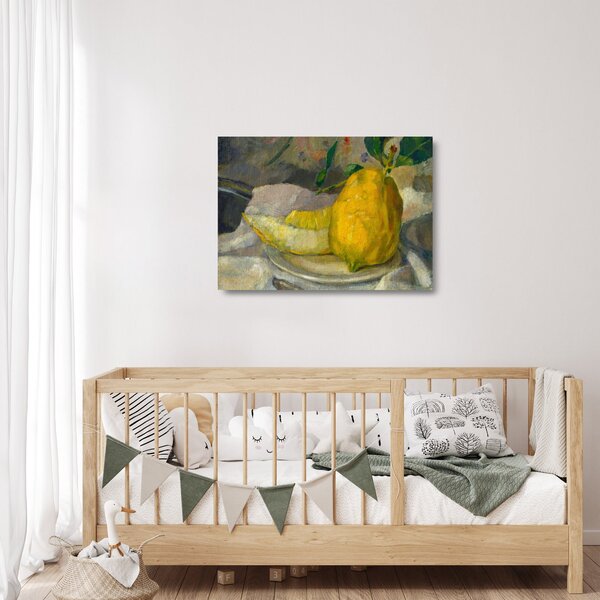 Tablou pe sticlă - French 19th Century, Melon and Lemon, reproducere (70x50 cm)