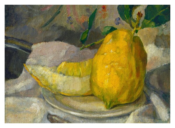 Tablou pe sticlă - French 19th Century, Melon and Lemon, reproducere (70x50 cm)