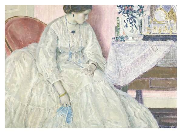 Tablou pe sticlă - Frederick Carl Frieseke, Memories, reproducere (70x50 cm)