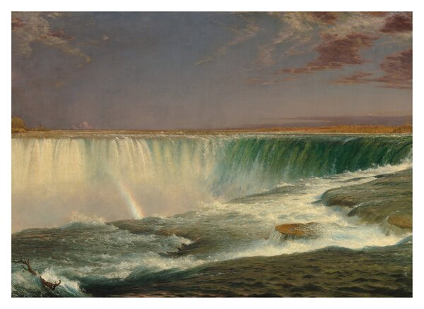 Tablou pe sticlă - Frederic Edwin Church, Niagara, reproducere (70x50 cm)