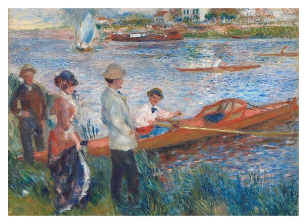 Tablou pe sticlă - Auguste Renoir, Oarsmen at Chatou, reproducere (70x50 cm)