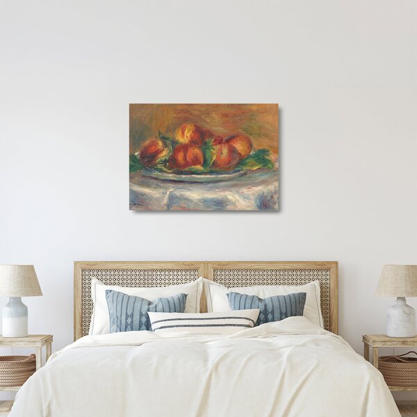 Tablou pe sticlă - Auguste Renoir, Peaches on a Plate, reproducere (70x50 cm)