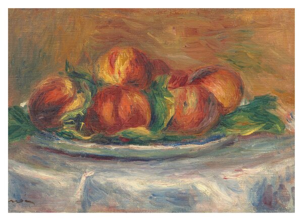 Tablou pe sticlă - Auguste Renoir, Peaches on a Plate, reproducere (70x50 cm)