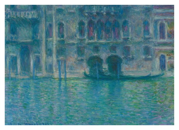 Tablou pe sticlă - Claude Monet, Palazzo da Mula, Venice, reproducere (70x50 cm)