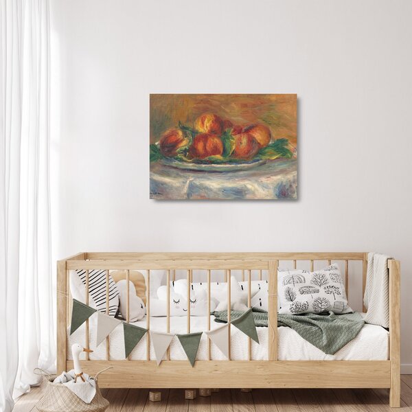 Tablou pe sticlă - Auguste Renoir, Peaches on a Plate, reproducere (70x50 cm)