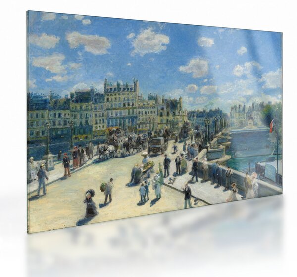 Tablou pe sticlă - Auguste Renoir, Pont Neuf, Paris, reproducere (70x50 cm)