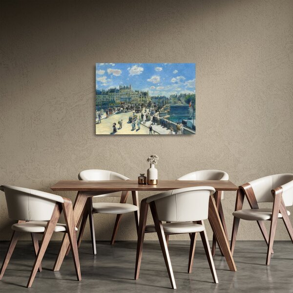 Tablou pe sticlă - Auguste Renoir, Pont Neuf, Paris, reproducere (70x50 cm)