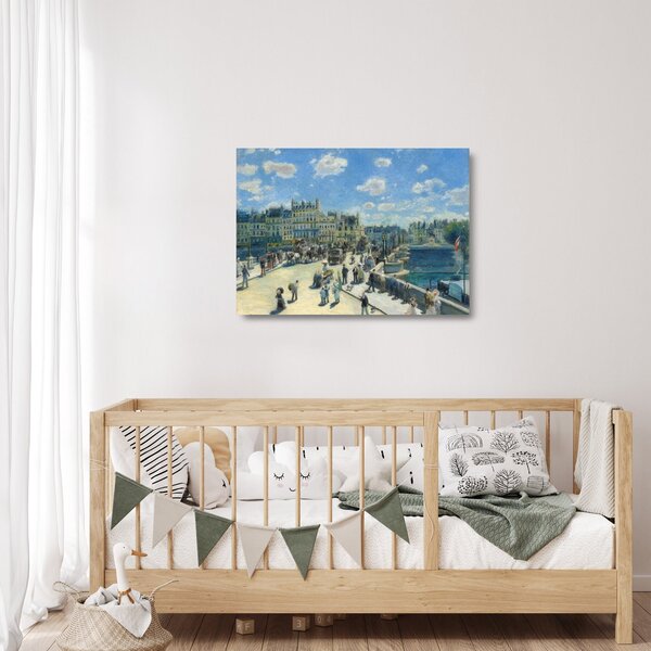 Tablou pe sticlă - Auguste Renoir, Pont Neuf, Paris, reproducere (70x50 cm)