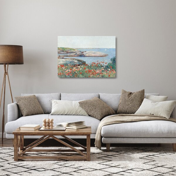 Tablou pe sticlă - Childe Hassam, Poppies, Isles of Shoals, reproducere (70x50 cm)