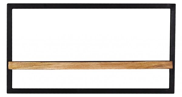 Polita din lemn de mango si metal Sidney 65 x 25 x 35 cm