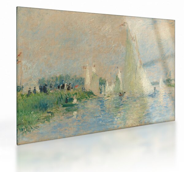 Tablou pe sticlă - Auguste Renoir, Regatta at Argenteuil, reproducere (70x50 cm)