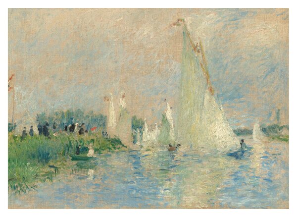 Tablou pe sticlă - Auguste Renoir, Regatta at Argenteuil, reproducere (70x50 cm)