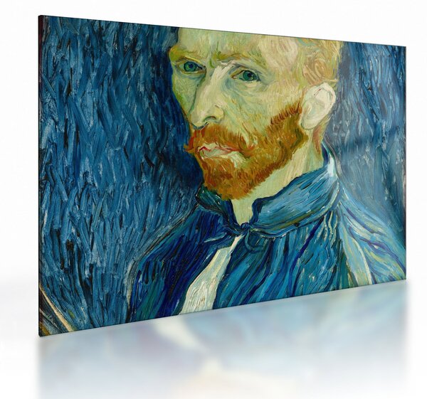 Tablou pe sticlă - Vincent van Gogh, Self-Portrait, reproducere (70x50 cm)