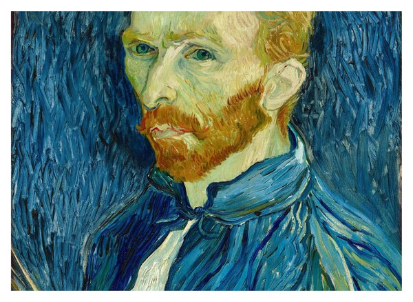 Tablou pe sticlă - Vincent van Gogh, Self-Portrait, reproducere (70x50 cm)