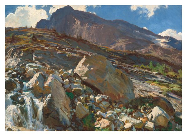 Tablou pe sticlă - John Singer Sargent, Simplon Pass, reproducere (70x50 cm)
