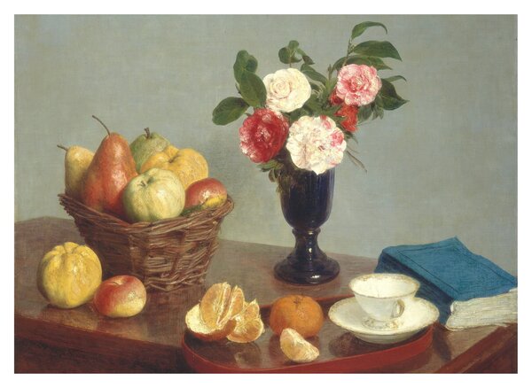 Tablou pe sticlă - Henri Fantin-Latour, Still Life, reproducere (70x50 cm)