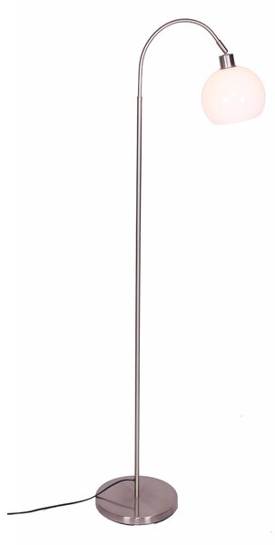 Lampadar din metal/sticla 153 cm argintiu, 1 bec