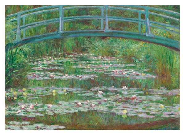 Tablou pe sticlă - Claude Monet, The Japanese Footbridge, reproducere (70x50 cm)