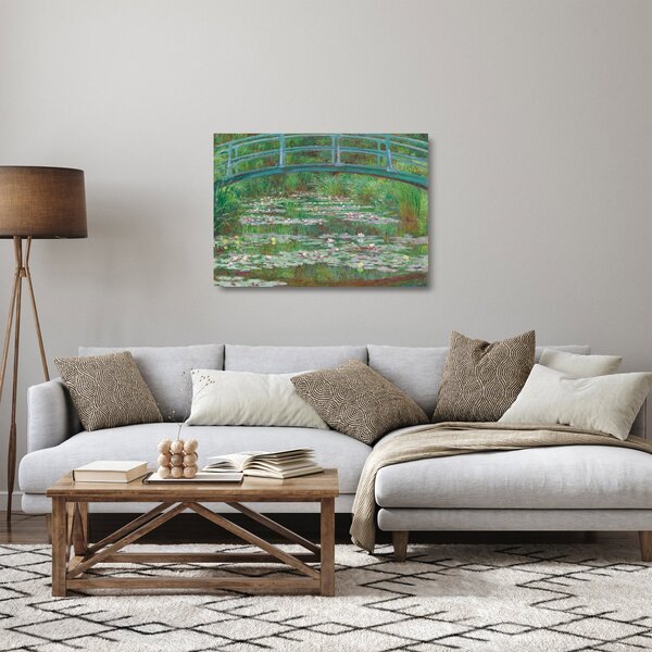 Tablou pe sticlă - Claude Monet, The Japanese Footbridge, reproducere (70x50 cm)