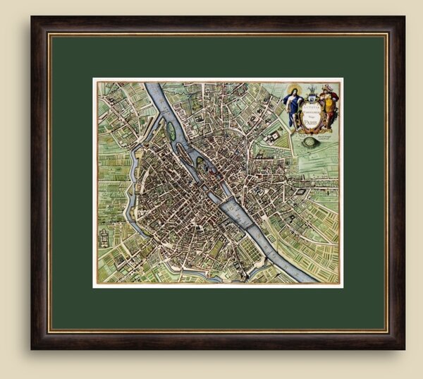 Lutetia Parisiorum Vulgo Paris - Tablou înrămat, cu paspartu PHVALL019