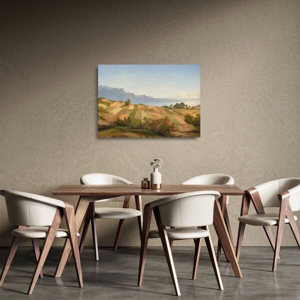 Tablou pe sticlă - Alexandre Calame, Swiss Landscape, reproducere (70x50 cm)