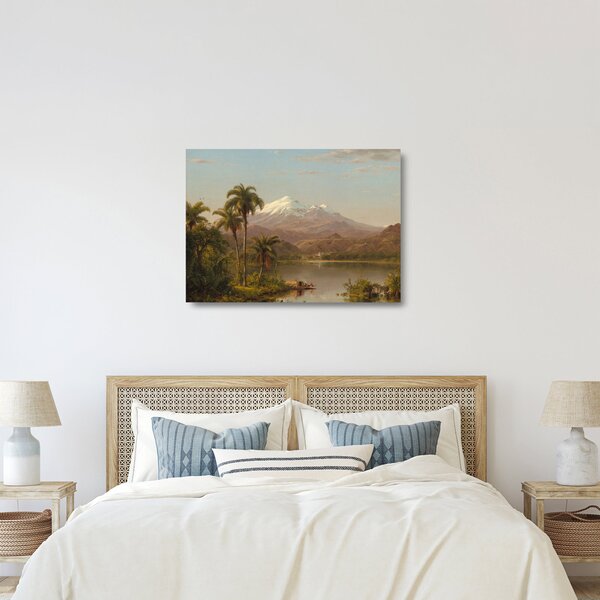 Tablou pe sticlă - Frederic Edwin Church, Tamaca Palms, reproducere (70x50 cm)
