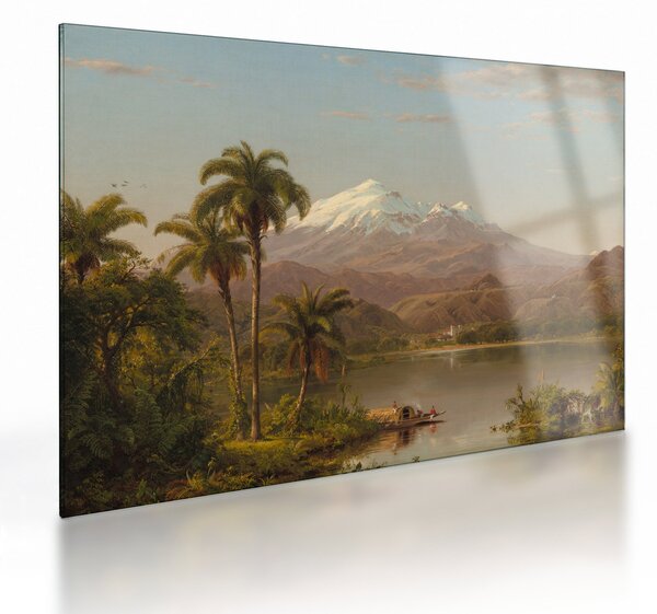 Tablou pe sticlă - Frederic Edwin Church, Tamaca Palms, reproducere (70x50 cm)