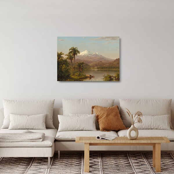 Tablou pe sticlă - Frederic Edwin Church, Tamaca Palms, reproducere (70x50 cm)