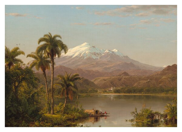 Tablou pe sticlă - Frederic Edwin Church, Tamaca Palms, reproducere (70x50 cm)