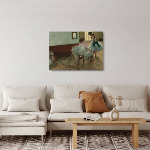 Tablou pe sticlă - Edgar Degas, The Dance Lesson, reproducere (70x50 cm)