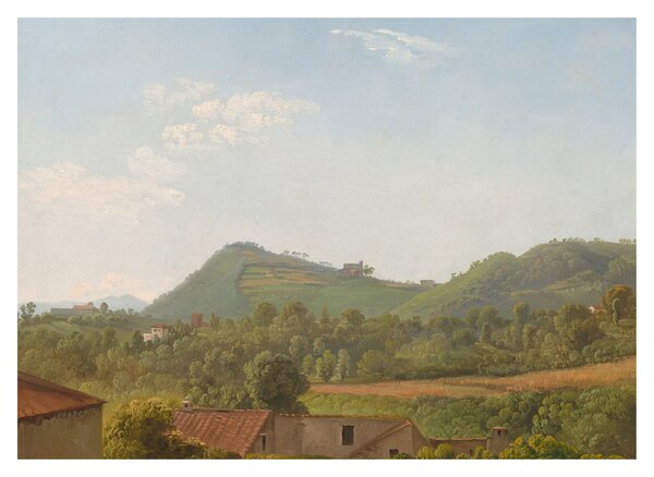 Tablou pe sticlă - Simon Denis, View Near Naples, reproducere (70x50 cm)