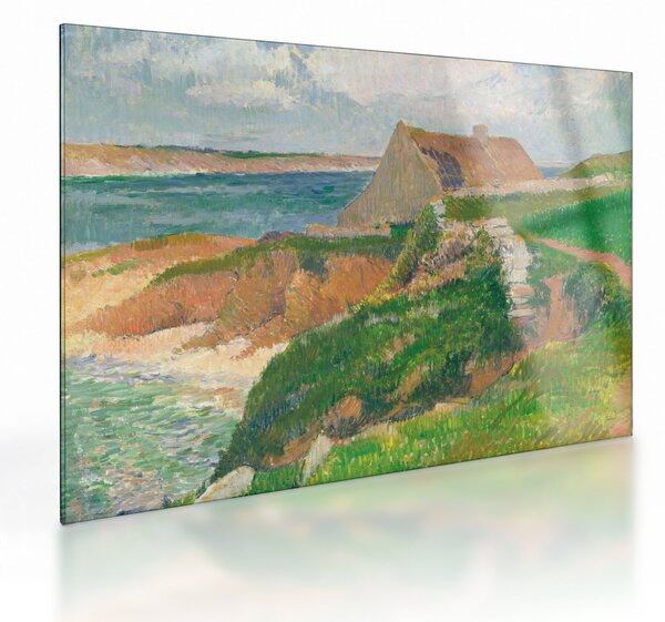 Tablou pe sticlă - Henri Moret, The Island of Raguenez, Brittany, reproducere (70x50 cm)