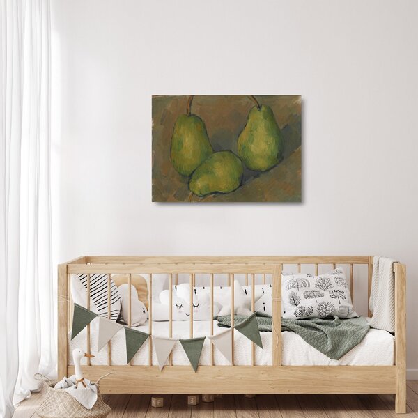 Tablou pe sticlă - Paul Cézanne, Three Pears, reproducere (70x50 cm)