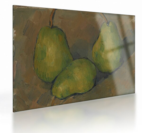 Tablou pe sticlă - Paul Cézanne, Three Pears, reproducere (70x50 cm)