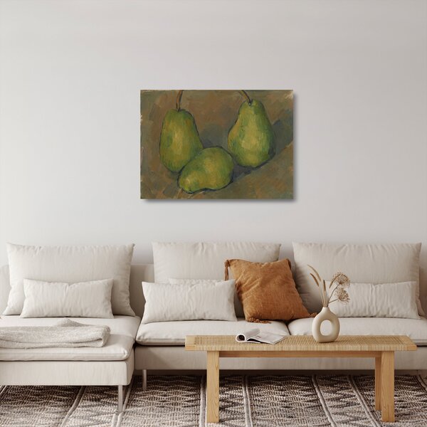 Tablou pe sticlă - Paul Cézanne, Three Pears, reproducere (70x50 cm)