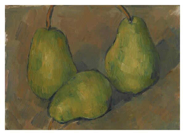 Tablou pe sticlă - Paul Cézanne, Three Pears, reproducere (70x50 cm)