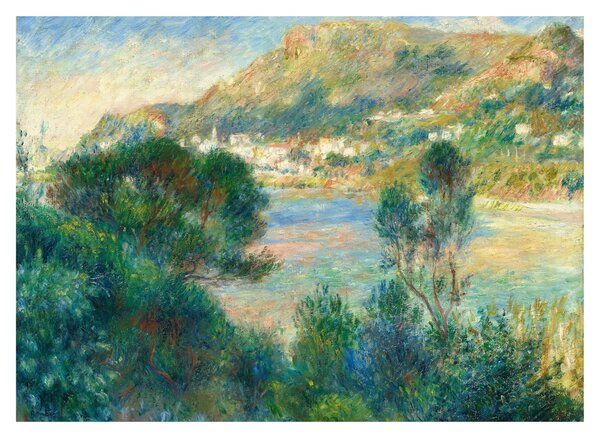 Tablou pe sticlă - Auguste Renoir, View of Monte Carlo from Cap Martin, reproducere (70x50 cm)